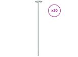 Vidaxl Supporti Per Piante 20 Pz. Verde Scuro 61 Cm In Acciaio