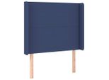 Syfax™ Testiera Ad Orecchio Blu 83X16X118/128 Cm In Tessuto