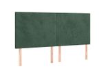 Vidaxl Testiere 4 Pz. Velluto Verde Scuro 100X5X78/88 Cm
