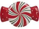 Piatto Da Portata Clayre & Eef 32X21X3 Cm In Ceramica Bianca E Rossa