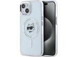 Karl Lagerfeld Klhmp15Mhlschh Iphone 15 Plus 6,7 BiałY/Bianco Custodia Rigida Iml Metallo Testa Choupette Magsafe