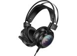 Hoco W110 Resource Gaming Headset Con Cavo Usb+Jack 3.5 In-Ear Nero