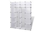 Vidaxl Armadio Modulare A 18 Scomparti Bianco 37X146X180,5 Cm