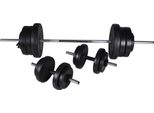 Vidaxl Set Di Bilancieri + 2 Manubri 60,5 Kg