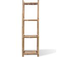 Vidaxl Scaffale In Piedi Con 4 Ripiani Quadrati In Bambù