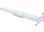 Vidaxl Scaffale In Vetro Trasparente 110X15 Cm