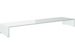 Supporto Tv/Monitor In Vetro Verde 120X30X13 Cm