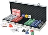 Vidaxl Set Da Poker Con 500 Fiches In Alluminio