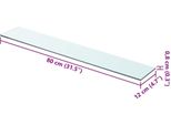 Vidaxl Scaffale In Vetro Trasparente 80X12 Cm