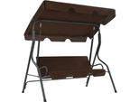 Vidaxl Hollywood Swing Marrone Caffè 170×110×153 Cm