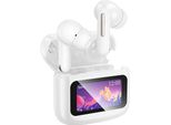 Hoco EQ14 Tws Cuffie Bluetooth Custodia Touchscreen Bianco