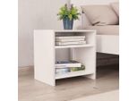 Comodino Bianco 40X30X40 Cm In Materiale Ligneo