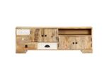 Vidaxl Mobile Tv 120×30×40 Cm In Legno Massiccio Di Mango