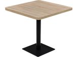Vidaxl Tavolo Da Bistrot Quadrato In Mdf E Acciaio 80X80X75 Cm Effetto Rovere