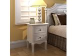 Comodini 4 Pezzi Con 2 Cassetti Mdf Bianco