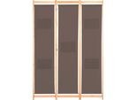 Vidaxl 3 Pezzi Divisorio Marrone 120 X 170 X 4 Cm Tessuto