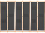 Divisorio 6 Pezzi Grigio 240 X 170 X 4 Cm In Tessuto