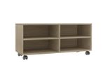Mobile Tv Con Rotelle Rovere Sonoma 90X35X35 Cm Materiale In Legno