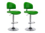 Vidaxl Sgabello Da Bar 2 Pz. Similcuoio Verde