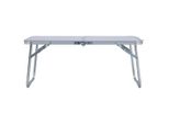 Tavolo Da Campeggio Pieghevole In Alluminio Bianco 60 X 40 Cm