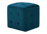 Pouf 2 Pz. Tessuto Di Velluto Blu 30X30X30 Cm