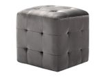 Pouf 2 Pz. Tessuto Di Velluto Grigio 30X30X30 Cm