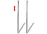 Gambe Del Tavolo Telescopiche 4 Pz. Cromo 710 - 1100 Mm