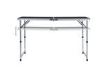 Tavolo Da Campeggio Pieghevole In Alluminio Grigio 120X60 Cm