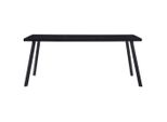 Vidaxl Tavolo Da Pranzo Nero 160 X 80 X 75 Cm In Vetro Temperato