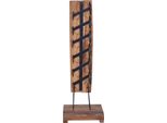 Portabottiglie Per 6 Bottiglie 35X35X100 Cm In Legno Massiccio Di Teak