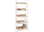 Libreria A 5 Ripiani In Rovere 60X27,6X158,5 Cm Materiale In Legno