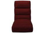 Vidaxl Sedia Da Terra Pieghevole In Pelle Finta Rosso Vino