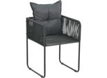 Vidaxl GartenstüHle 4 Stk. Mit Kissen Poly Rattan Schwarz
