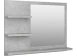 Vidaxl Specchio Da Bagno Grigio Cemento 60X10,5X45 Cm Materiale A Base Di Legno