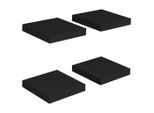 Vidaxl Mensole Galleggianti A Parete 4 Pezzi Nero 23X23,5X3,8Cm Mdf
