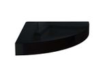 Syfax™ Scaffale Angolare A Parete Nero Lucido 25X25X3,8 Cm In Mdf
