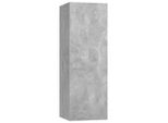 Mobile Tv Grigio Cemento 30,5X30X90 Cm Materiale A Base Di Legno