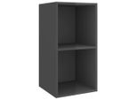 Parete Tv Grigio Lucido 37X37X72 Cm Materiale A Base Di Legno
