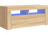 Syfax™ Mobile Porta Tv Con Luci Led Rovere Sonoma 90X35X40 Cm