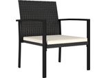 Vidaxl Sedie Da Pranzo Da Giardino 2 Pz. Poli Rattan Nero