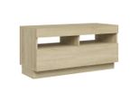 Mobile Tv Con Luci Led Rovere Sonoma 80X35X40 Cm