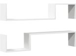 Vidaxl Mensole A Muro 2 Pz. Bianco 100X15X20 Cm Materiale A Base Di Legno