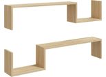 Syfax™ Mensole A Muro 2Pz Rovere Sonoma 100X15X20 Cm Legno Multistrato