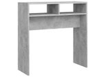 Tavolo Consolle Grigio Cemento 78X30X80 Cm Materiale A Base Di Legno