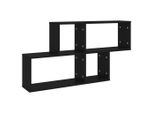 Vidaxl Scaffale A Muro Nero 100X18X53 Cm Materiale A Base Di Legno