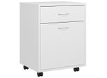 Vidaxl Armadio A Rotelle Bianco 45X38X54 Cm Materiale A Base Di Legno