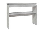 Tavolo Consolle Grigio Cemento 102X30X80 Cm Materiale A Base Di Legno