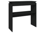 Tavolo Consolle Nero 80X30X80 Cm In Materiale Ligneo