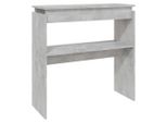Tavolo Consolle Grigio Cemento 80X30X80 Cm Materiale A Base Di Legno