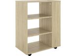 Vidaxl Armadio A Rotelle Rovere Sonoma 60X35X75 Cm Materiale A Base Di Legno